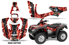 Load image into Gallery viewer, ATV Decal Graphics Kit Quad Wrap For Honda FourTrax Rincon 2006-2018 HATTER BLACK RED-atv motorcycle utv parts accessories gear helmets jackets gloves pantsAll Terrain Depot