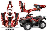 ATV Decal Graphics Kit Quad Wrap For Honda FourTrax Rincon 2006-2018 HATTER BLACK RED