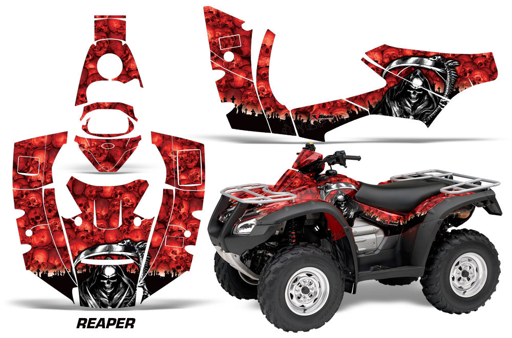 ATV Decal Graphics Kit Quad Wrap For Honda FourTrax Rincon 2006-2018 REAPER RED-atv motorcycle utv parts accessories gear helmets jackets gloves pantsAll Terrain Depot
