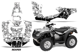 ATV Decal Graphics Kit Quad Wrap For Honda FourTrax Rincon 2006-2018 REAPER WHITE-atv motorcycle utv parts accessories gear helmets jackets gloves pantsAll Terrain Depot