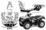 ATV Decal Graphics Kit Quad Wrap For Honda FourTrax Rincon 2006-2018 REAPER WHITE