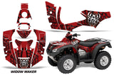 ATV Decal Graphics Kit Quad Wrap For Honda FourTrax Rincon 2006-2018 WIDOW RED BLACK