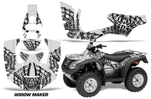 Load image into Gallery viewer, ATV Decal Graphics Kit Quad Wrap For Honda FourTrax Rincon 2006-2018 WIDOW WHITE BLACK-atv motorcycle utv parts accessories gear helmets jackets gloves pantsAll Terrain Depot