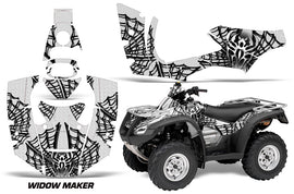 ATV Decal Graphics Kit Quad Wrap For Honda FourTrax Rincon 2006-2018 WIDOW WHITE BLACK-atv motorcycle utv parts accessories gear helmets jackets gloves pantsAll Terrain Depot