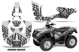 ATV Decal Graphics Kit Quad Wrap For Honda FourTrax Rincon 2006-2018 WIDOW WHITE BLACK