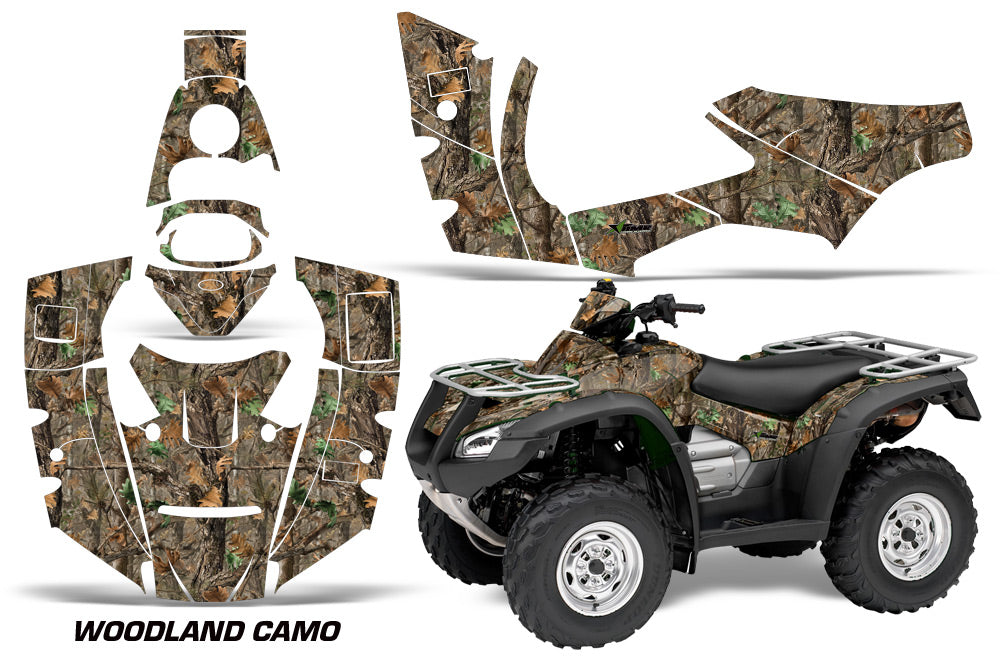 ATV Decal Graphics Kit Quad Wrap For Honda FourTrax Rincon 2006-2018 WOODLAND CAMO-atv motorcycle utv parts accessories gear helmets jackets gloves pantsAll Terrain Depot