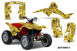 ATV Graphics Kit Quad Decal Sticker For Honda TRX250 Fourtrax 1986-1989 BUTTERFLIES BLACK YELLOW-atv motorcycle utv parts accessories gear helmets jackets gloves pantsAll Terrain Depot