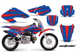 Dirt Bike Graphics Kit Decal Sticker Wrap For Honda XR70 2001-2003 CONTENDER RED BLUE