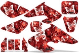 Dirt Bike Graphics Kit Decal Sticker Wrap For Honda XR50R 2000-2003 BUTTERFLIES WHITE RED