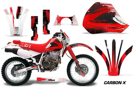 Dirt Bike Graphics Kit Decal Sticker Wrap For Honda XR 600R 1991-2000 CARBONX RED-atv motorcycle utv parts accessories gear helmets jackets gloves pantsAll Terrain Depot
