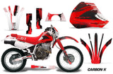 Dirt Bike Graphics Kit Decal Sticker Wrap For Honda XR 600R 1991-2000 CARBONX RED