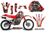 Dirt Bike Graphics Kit Decal Sticker Wrap For Honda XR 600R 1991-2000 HATTER SILVER RED