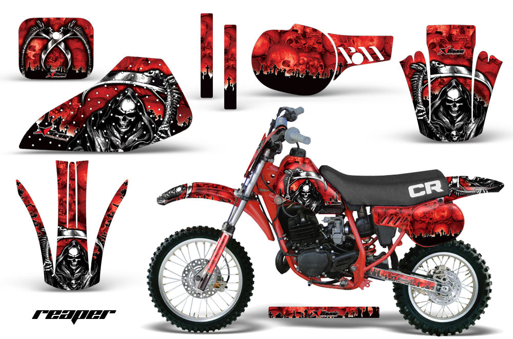 Dirt Bike Graphics Kit Decal Sticker Wrap For Honda CR60 CR 60 1984-1985 REAPER RED-atv motorcycle utv parts accessories gear helmets jackets gloves pantsAll Terrain Depot