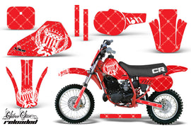 Dirt Bike Graphics Kit Decal Sticker Wrap For Honda CR60 CR 60 1984-1985 RELOADED WHITE RED-atv motorcycle utv parts accessories gear helmets jackets gloves pantsAll Terrain Depot