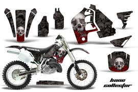 Dirt Bike Graphics Kit MX Decal Wrap For Honda CR500 CR 500 1989-2001 BONES BLACK-atv motorcycle utv parts accessories gear helmets jackets gloves pantsAll Terrain Depot
