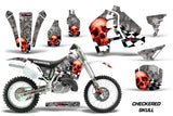Dirt Bike Graphics Kit MX Decal Wrap For Honda CR500 CR 500 1989-2001 CHECKERED RED SILVER