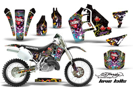 Dirt Bike Graphics Kit MX Decal Wrap For Honda CR500 CR 500 1989-2001 EDHLK BLACK-atv motorcycle utv parts accessories gear helmets jackets gloves pantsAll Terrain Depot