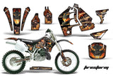 Dirt Bike Graphics Kit MX Decal Wrap For Honda CR500 CR 500 1989-2001 FIRESTORM BLACK