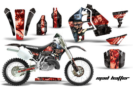 Dirt Bike Graphics Kit MX Decal Wrap For Honda CR500 CR 500 1989-2001 HATTER BLACK RED-atv motorcycle utv parts accessories gear helmets jackets gloves pantsAll Terrain Depot