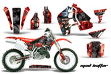 Dirt Bike Graphics Kit MX Decal Wrap For Honda CR500 CR 500 1989-2001 HATTER RED BLACK
