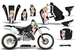 Dirt Bike Graphics Kit MX Decal Wrap For Honda CR500 CR 500 1989-2001 HATTER WHITE BLACK-atv motorcycle utv parts accessories gear helmets jackets gloves pantsAll Terrain Depot