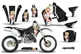 Dirt Bike Graphics Kit MX Decal Wrap For Honda CR500 CR 500 1989-2001 HATTER WHITE BLACK