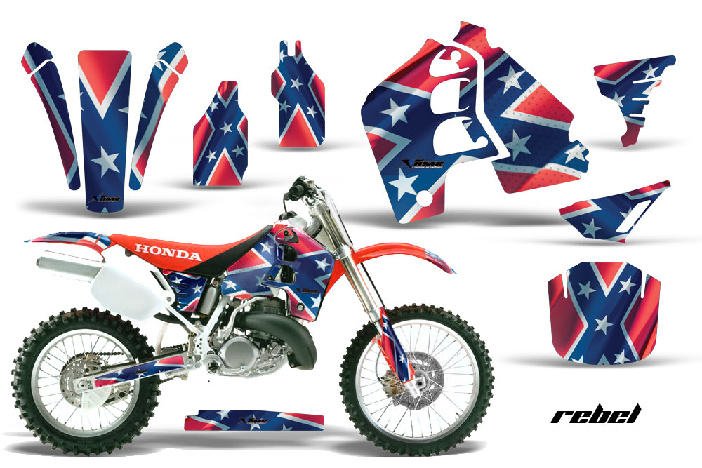 Dirt Bike Graphics Kit MX Decal Wrap For Honda CR500 CR 500 1989-2001 REBEL-atv motorcycle utv parts accessories gear helmets jackets gloves pantsAll Terrain Depot