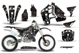 Dirt Bike Graphics Kit MX Decal Wrap For Honda CR500 CR 500 1989-2001 REAPER BLACK-atv motorcycle utv parts accessories gear helmets jackets gloves pantsAll Terrain Depot