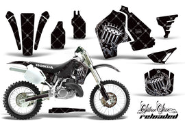 Dirt Bike Graphics Kit MX Decal Wrap For Honda CR500 CR 500 1989-2001 RELOADED CHROME BLACK-atv motorcycle utv parts accessories gear helmets jackets gloves pantsAll Terrain Depot