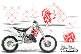 Dirt Bike Graphics Kit MX Decal Wrap For Honda CR500 CR 500 1989-2001 RELOADED RED WHITE-atv motorcycle utv parts accessories gear helmets jackets gloves pantsAll Terrain Depot