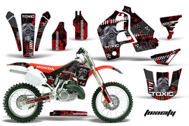 Dirt Bike Graphics Kit MX Decal Wrap For Honda CR500 CR 500 1989-2001 TOXIC BLACK RED-atv motorcycle utv parts accessories gear helmets jackets gloves pantsAll Terrain Depot