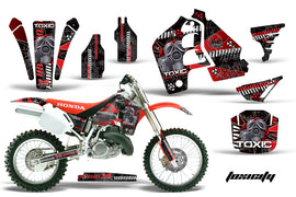Dirt Bike Graphics Kit MX Decal Wrap For Honda CR500 CR 500 1989-2001 TOXIC RED BLACK-atv motorcycle utv parts accessories gear helmets jackets gloves pantsAll Terrain Depot