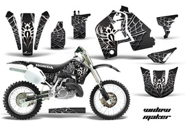 Dirt Bike Graphics Kit MX Decal Wrap For Honda CR500 CR 500 1989-2001 WIDOW CHROME BLACK-atv motorcycle utv parts accessories gear helmets jackets gloves pantsAll Terrain Depot