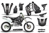 Dirt Bike Graphics Kit MX Decal Wrap For Honda CR500 CR 500 1989-2001 WIDOW CHROME BLACK