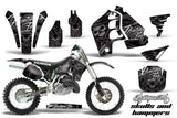 Graphics Kit MX Decal Wrap + # Plates For Honda CR500 CR 500 1989-2001 HISH SILVER