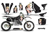 Graphics Kit MX Decal Wrap + # Plates For Honda CR500 CR 500 1989-2001 MANDY WHITE BLACK