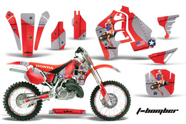 Graphics Kit MX Decal Wrap + # Plates For Honda CR500 CR 500 1989-2001 TBOMBER RED-atv motorcycle utv parts accessories gear helmets jackets gloves pantsAll Terrain Depot