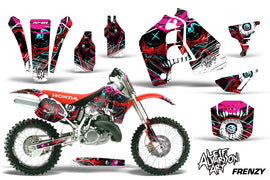 Graphics Kit MX Decal Wrap + # Plates For Honda CR500 CR 500 1989-2001 FRENZY RED-atv motorcycle utv parts accessories gear helmets jackets gloves pantsAll Terrain Depot