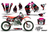 Graphics Kit MX Decal Wrap + # Plates For Honda CR500 CR 500 1989-2001 FRENZY RED