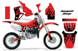 Dirt Bike Graphics Kit MX Decal Wrap For Honda CR80 CR 80 1996-2002 DIAMOND FLAMES BLACK RED