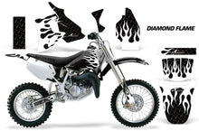 Load image into Gallery viewer, Dirt Bike Graphics Kit MX Decal Wrap For Honda CR80 CR 80 1996-2002 DIAMOND FLAMES WHITE BLACK-atv motorcycle utv parts accessories gear helmets jackets gloves pantsAll Terrain Depot