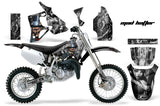 Dirt Bike Graphics Kit MX Decal Wrap For Honda CR80 CR 80 1996-2002 HATTER SILVER BLACK