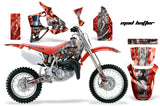 Dirt Bike Graphics Kit MX Decal Wrap For Honda CR80 CR 80 1996-2002 HATTER SILVER RED