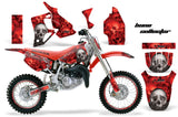 Graphics Kit MX Decal Wrap + # Plates For Honda CR80 CR 80 1996-2002 BONES RED