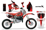 Graphics Kit MX Decal Wrap + # Plates For Honda CR80 CR 80 1996-2002 CARBONX RED