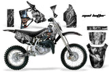 Graphics Kit MX Decal Wrap + # Plates For Honda CR80 CR 80 1996-2002 HATTER SILVER BLACK
