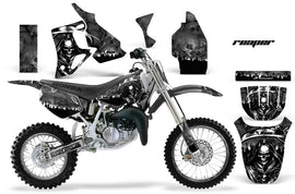 Graphics Kit MX Decal Wrap + # Plates For Honda CR80 CR 80 1996-2002 REAPER BLACK-atv motorcycle utv parts accessories gear helmets jackets gloves pantsAll Terrain Depot