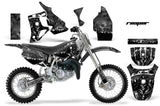 Graphics Kit MX Decal Wrap + # Plates For Honda CR80 CR 80 1996-2002 REAPER BLACK