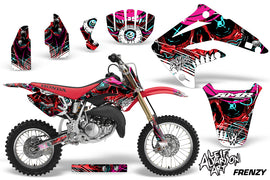 Graphics Kit MX Decal Wrap + # Plates For Honda CR85 CR 85 2003-2007 FRENZY RED-atv motorcycle utv parts accessories gear helmets jackets gloves pantsAll Terrain Depot