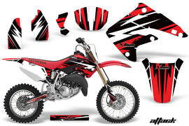 Dirt Bike Graphics Kit MX Decal Wrap For Honda CR85 CR 85 2003-2007 ATTACK RED-atv motorcycle utv parts accessories gear helmets jackets gloves pantsAll Terrain Depot